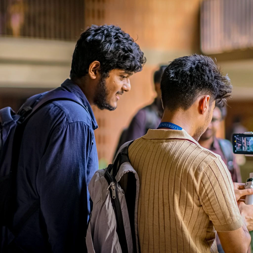 Night-time campus stairwell from the Malayalam thriller K-Campus.